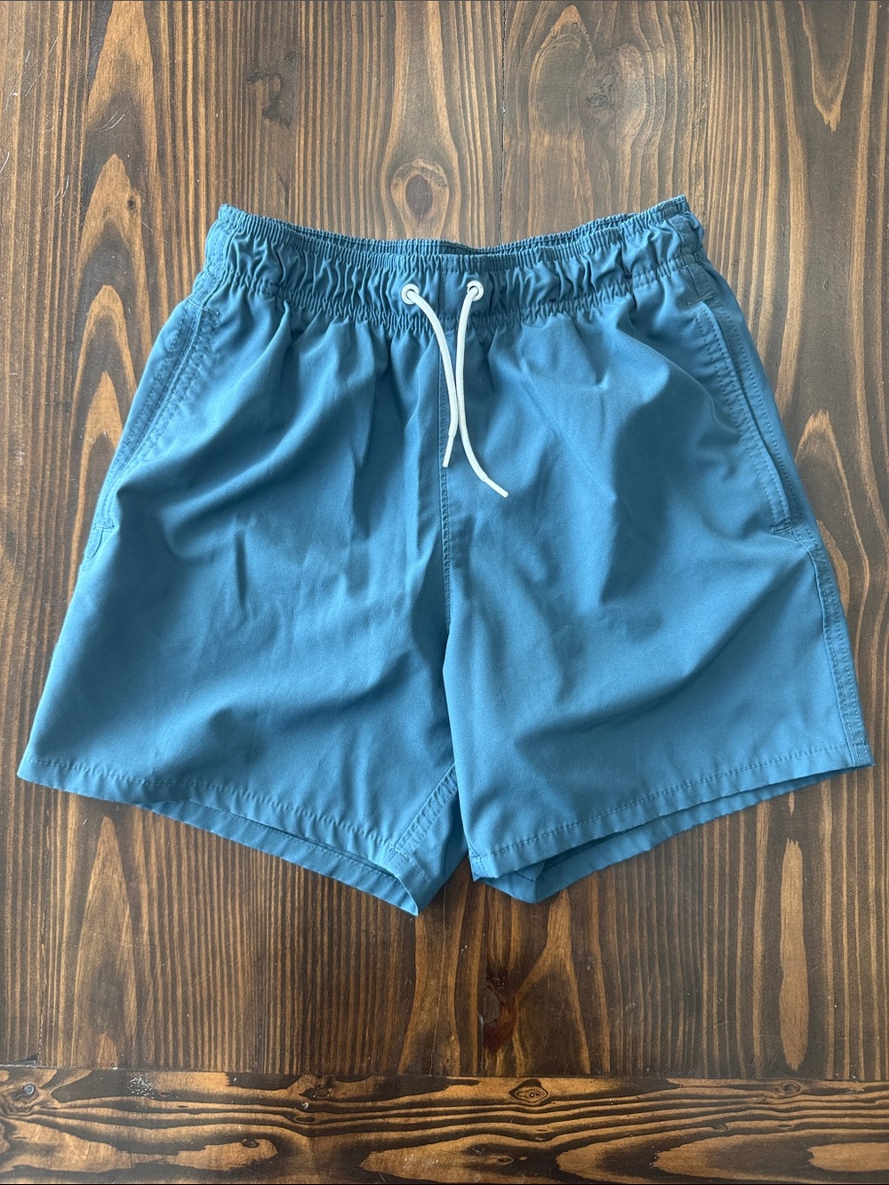 Hollister Men’s Blue Teal Swim Shorts Classic Drawstring Trunks 5” Size XS